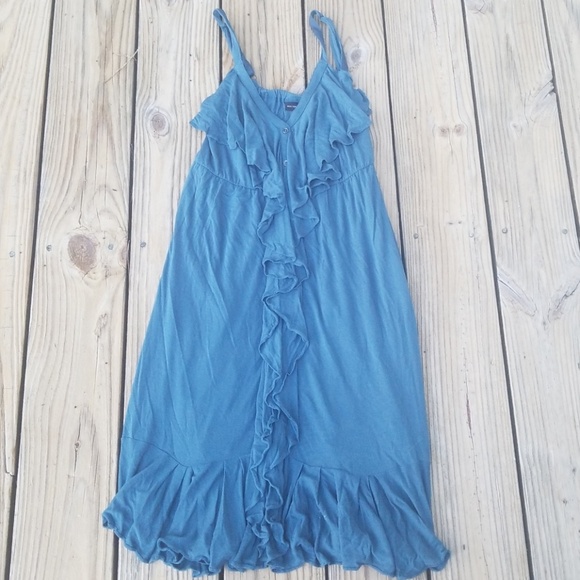 New York & Company Dresses & Skirts - SALE Blue gray ruffled adjustable strap dress